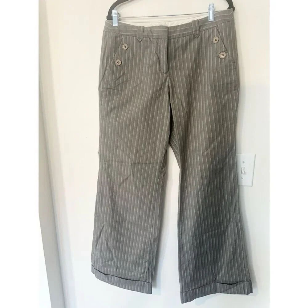 Anthropologie Stilwell Pinstripe Women’s Casual Pants 12